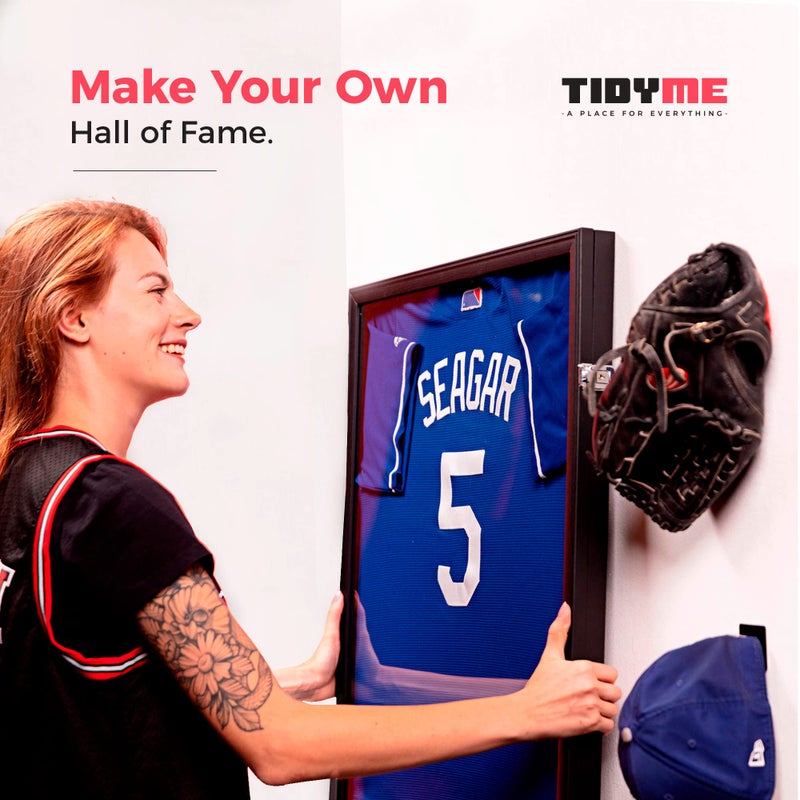 TIDYME Jersey Frame Display Case â€“ Sports Jersey Display Frame with 98% UV Protection for Football, Baseball, Basketball, Hockey, Soccer, Uniform & T-Shirt - Image 4