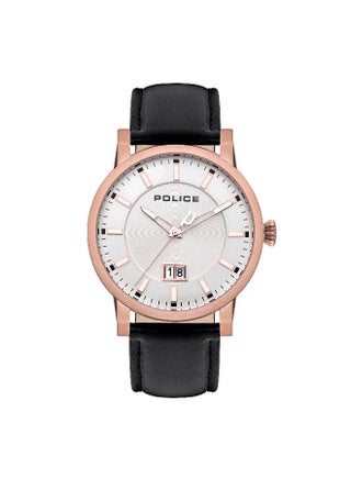 Men Collin Black Leather Strap Analog Watch for Men, 42.5mm