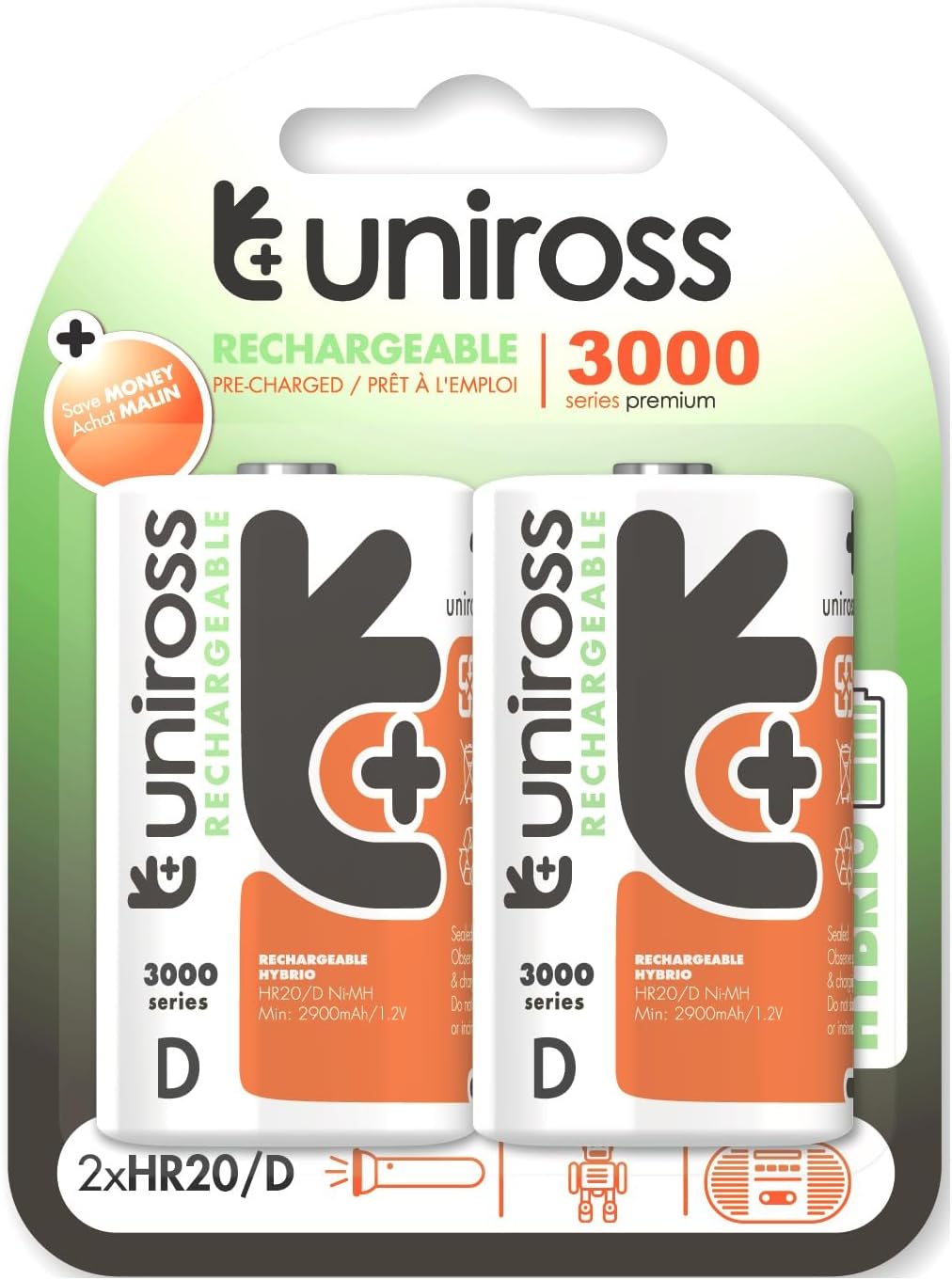يونيروس Uniross UH2d3000 3000mAh