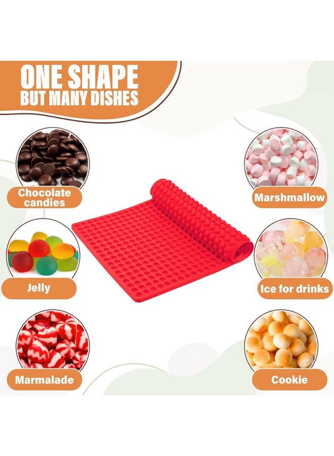 DIMROM Red Candy Molds Silicone Shapes - Semi Sphere Chocolate Molds Silicone Candy Molds for Kids Gummy Molds for Edibles Cooking Sheet Baking Sheets for Oven Mat- Non Stick Baking Sheet Silicone Grill Mat - Image 4