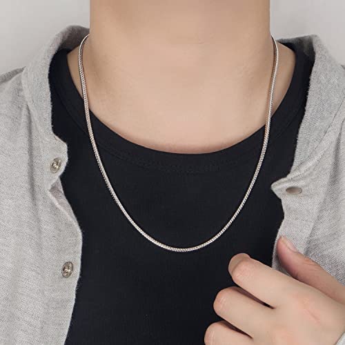 Dankadi Italy 925 Sterling Silver Snake Chain Necklace Men & Women 3MM-4MM Rolo Link Round Chain Chokers 16 "18 "20" 22 "24" 26 "28" 30" Unisex Fine Jewelry Gift (3MM, 30 inches) - Image 2