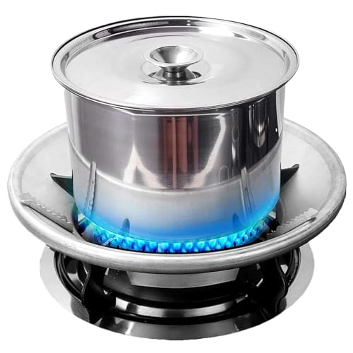 LNT Gas Stove Burner Stand | Durable Heat Resistant | Windproof and Energy Saving | Silver Pack of 3 - Image 2