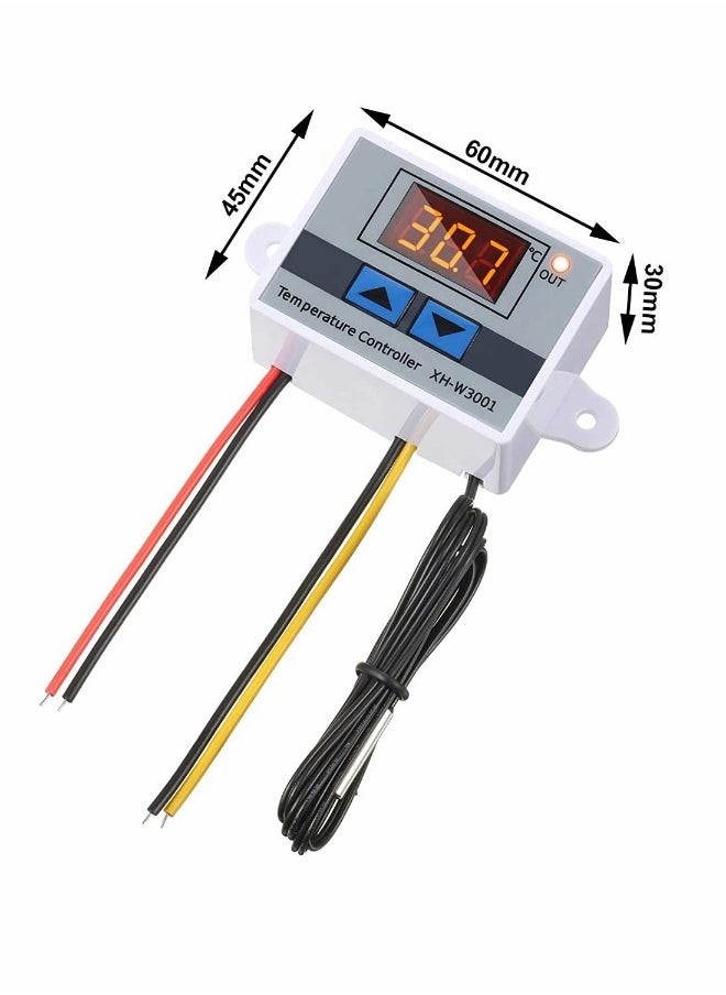 Generic - Digital Temperature Controller LED Thermostat Switch,Temperature Relay Switch Module Programmable Minus 50 to 110 Degree Heating Cooling Thermostat (12V 10A 120W) (2 Pieces) - Image 1