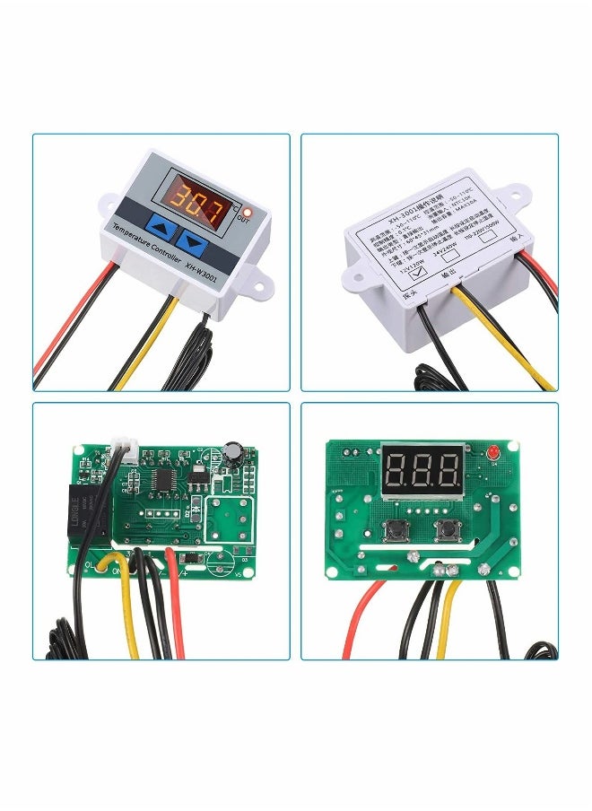 Generic Digital Temperature Controller LED Thermostat Switch,Temperature Relay Switch Module Programmable Minus 50 to 110 Degree Heating Cooling Thermostat (12V 10A 120W) (2 Pieces)  - Image 2