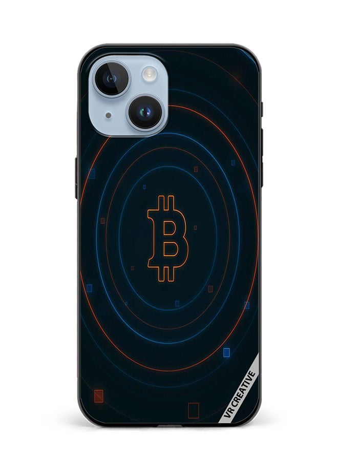 VR CREATIVE Protective Case Cover For Apple iPhone 15 Cryptocurrency Design Multicolour  - Image 1