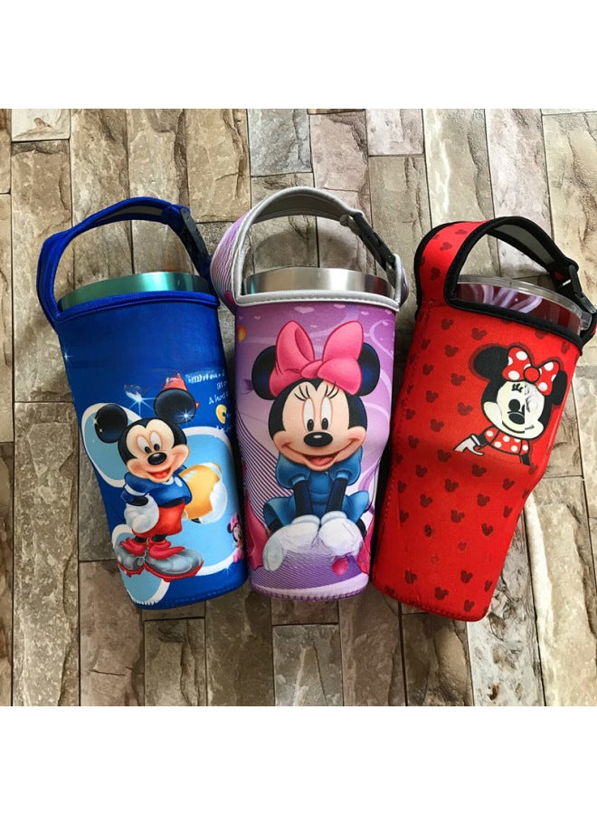 Factory Wholesale Cartoon Ice Cream Cup 30Oz Car Cup Vacuum Cup Cover Portable Drop-resistant Handbag Diving Material Cup Cover-Color:Ice Queen-Capacity:900ml(30oz Ice Cream)  - Image 5