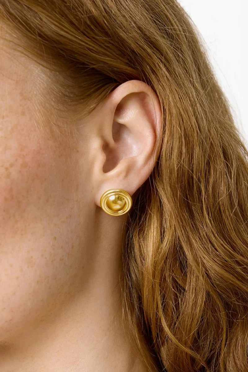 LIE STUDIO Gleaming Spiral Drop Earrings