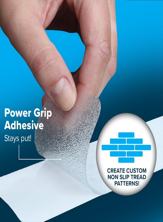 SlipX Solutions Protected Wide Non-Slip Adhesive Safety Treads | 8" Anti-Slip Bathroom Accessories - Bathtub, Shower, & Step Power Grip Floor Grips | 12 Large Floor Tread Stickers, Clear - Image 5