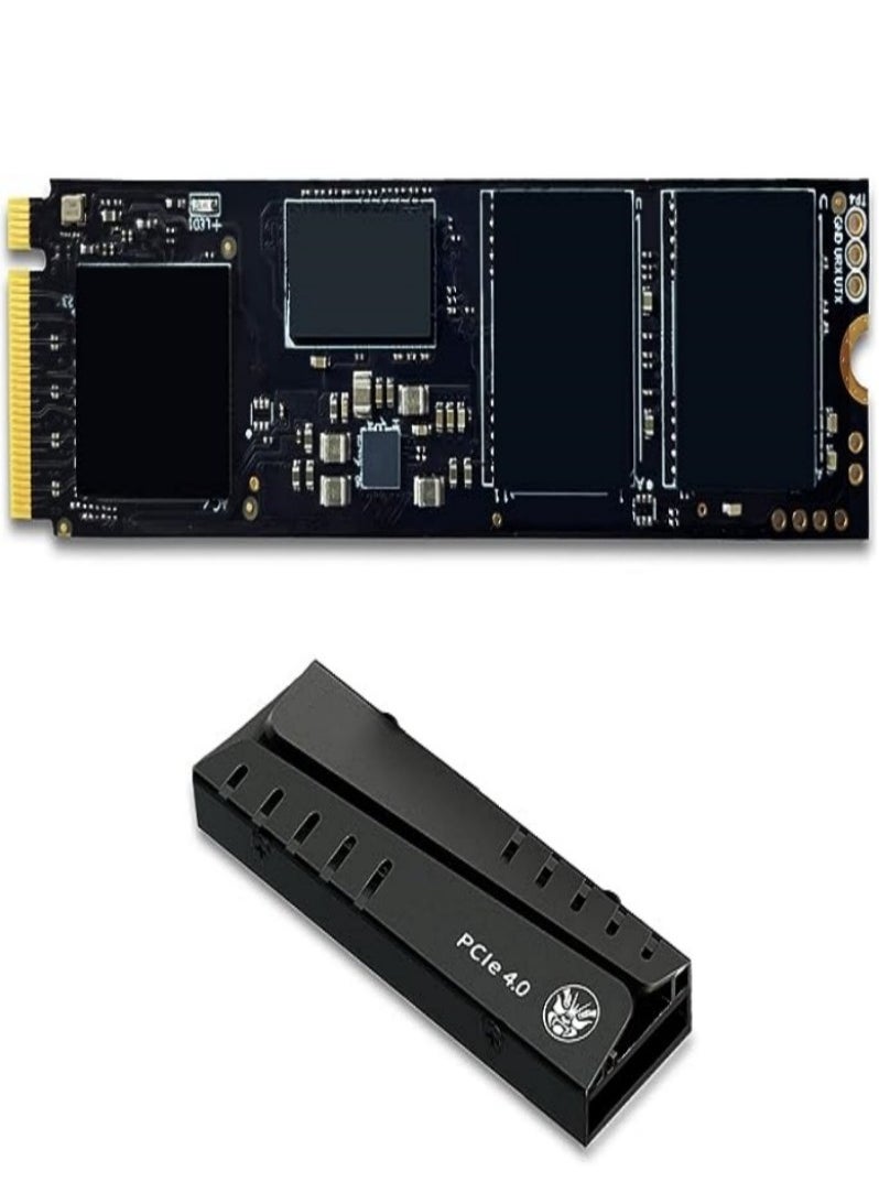 Gasin - 4TB PCIe 4.0 NVMe SSD M.2 2280 built-in solid state drive, with heat sink, up to 6600MB/s, perfectly compatible with PS5 - Image 1