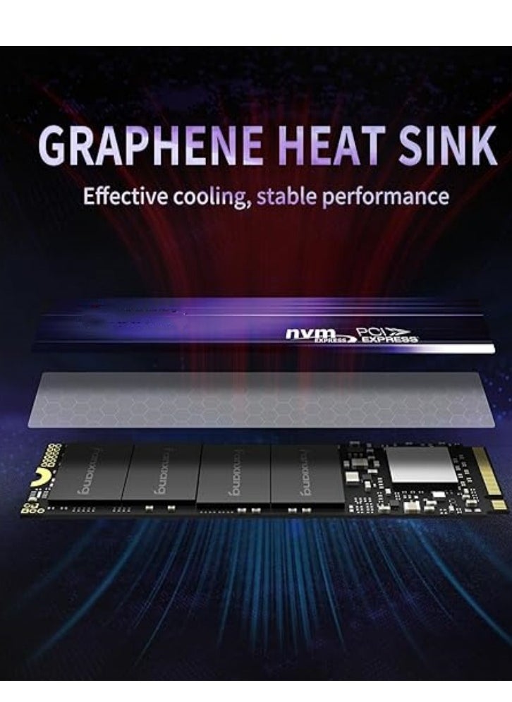 Gasin - 4TB PCIe 4.0 NVMe SSD M.2 2280 built-in solid state drive, with heat sink, up to 6600MB/s, perfectly compatible with PS5 - Image 1