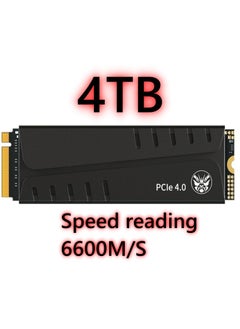 4TB PCIe 4.0 NVMe SSD M.2 2280 built-in solid state drive, with heat sink, up to 6600MB/s, perfectly compatible with PS5