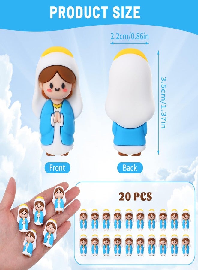 GGSTDDUP 20 Pcs Little Virgin Mary Figurines Mini Virgin Mary Figures to Hide and Seek Jesus Figures Religious Gifts for Sunday Baptism Gifts - Image 2