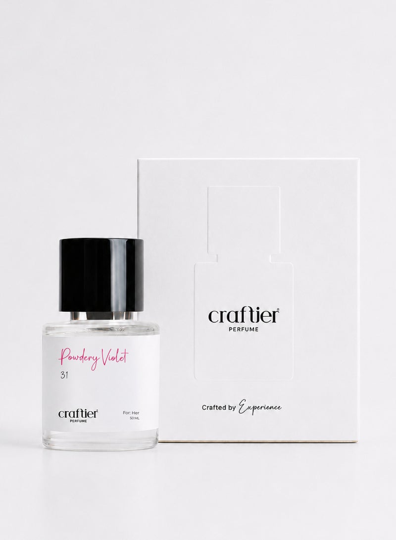 Craftier Perfume POWDERY VIOLET - Inspired of-CRYSTAL NOIR, Eau De Parfum for Women - 50ml, Long Lasting Spicy Fragrance Upto 16 Hrs, Travel Size Women's Perfume - Image 2