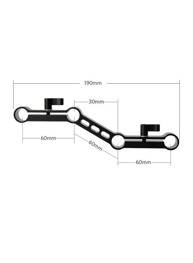NICEYRIG Z-Shape Offset Raised 15mm Rail Rod Clamp Ajustable Levers for 15mm Rods on DSLR Camera Shoulder Rig - Image 4