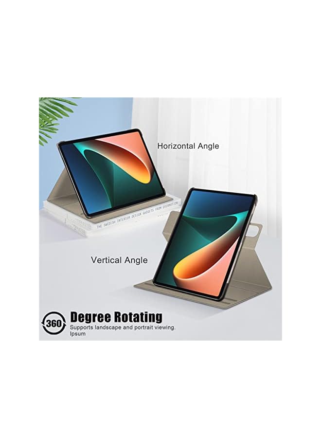 KASTWAVE Case For Xiaomi Mi Pad 5 Case For Mi Pad 5 Pro Case Elastic Strap Pen Holder Stand Auto Sleep And Wake Up Function Cover，Pu Leather Tablet Cases For Xiaomi Mi Pad 5 Pro Case Gray - Image 3