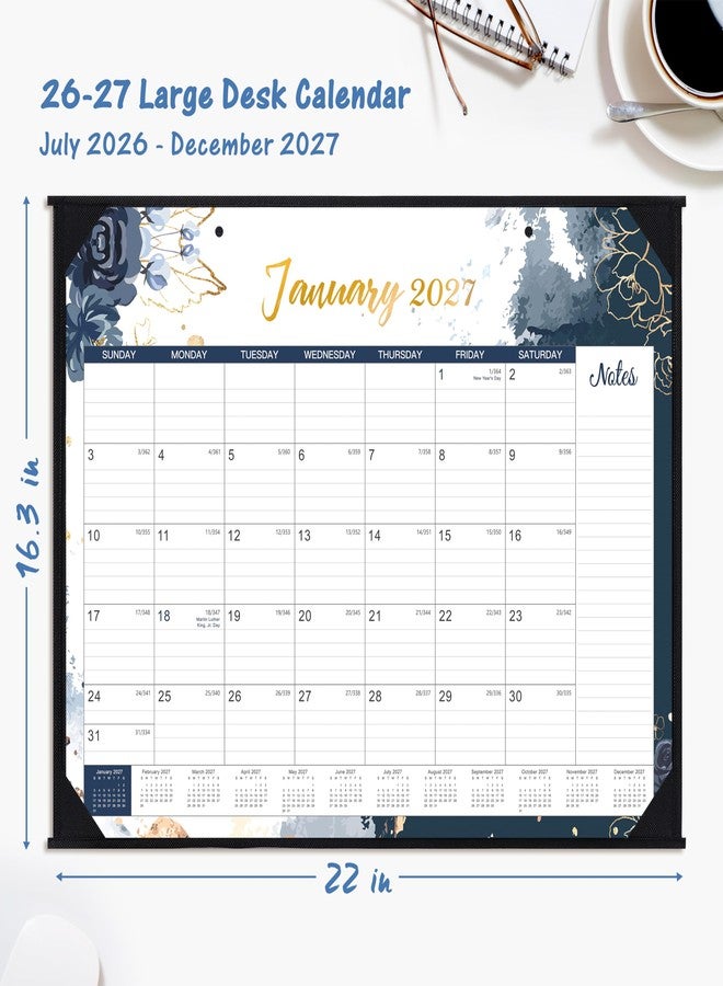 Tersus Large Desk Calendar 2026-2027, July 2026 - December 2027, 18 Month Desk Calendar, 22" x 17", Corner Protectors, Schedule Planner for Home, Office - Image 4