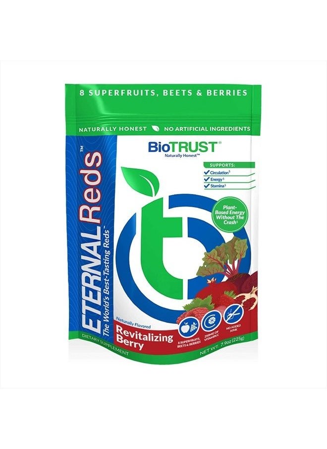 BioTrust Eternal Reds, Red Superfoods Powder, Support for Heart Health and Circulation, Energy, Stamina, No Added Sugar or Caffeine, Naturally Flavored and Sweetened, Berry Flavor (30 Servings)  - Image 1