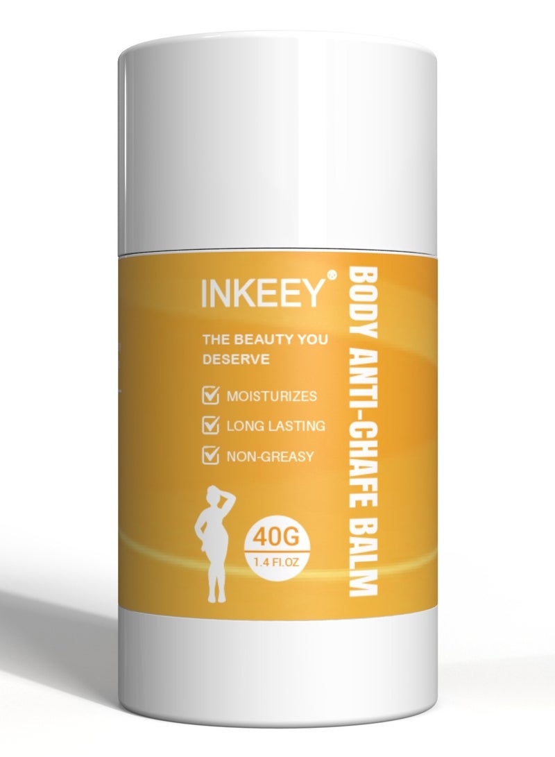 INKEEY Anti Chafe Stick, Anti Chafe Balm For Sports And Prevent Thigh Rashes, Anti Chafing Stick, Anti Chafing Cream For Friction & Dryness, Anti Chafe, Anti Friction Stick, Water & Sweat Proof 40g - Image 1