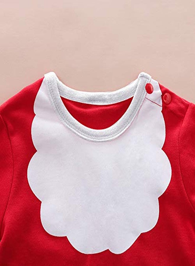 Hifot My First Christmas Baby Girl Boy Santa Romper newborn christmas outfits for boys Long Sleeve Jumpsuit + Hat Infant Outfits Set - Image 4