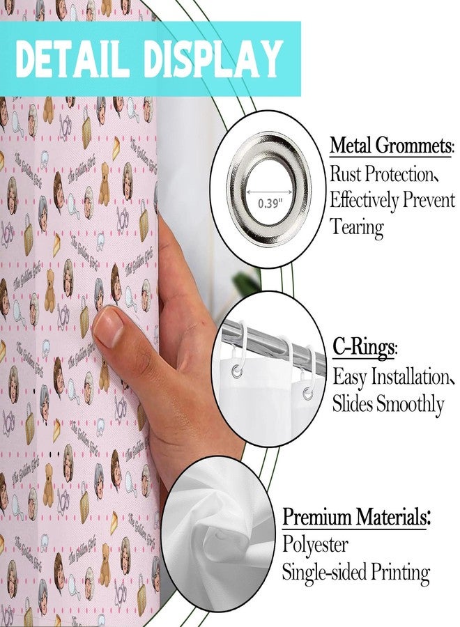TSLOVER The Golden Girls Shower Curtain,Tv Show Gifts for Women Friends, Golden Girls Merchandise Waterproof Polyester Fabric Bath Curtain Decor,72x72 Inches - Image 2
