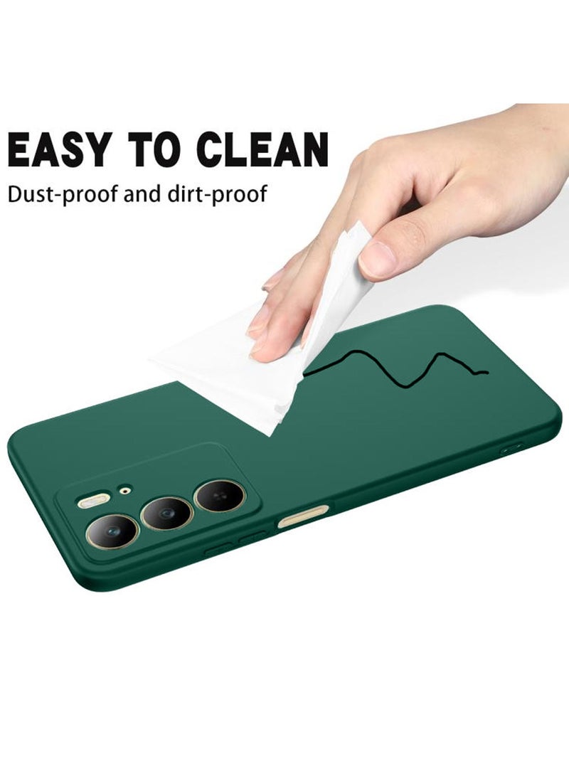 Wtech Realme C75 4G 2024 Premium Soft Liquid Silicone Case Cover - Dark Green - Image 4