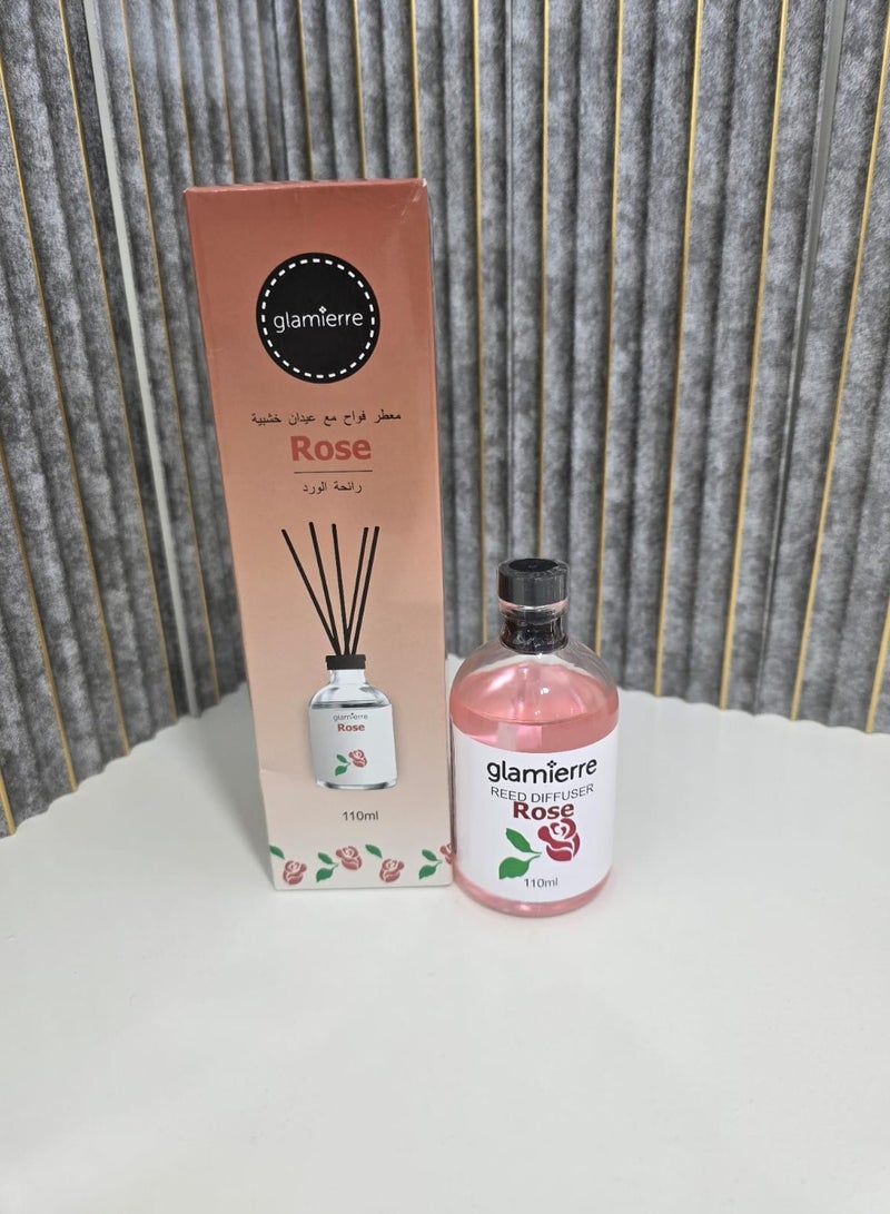 جلامير معطر منزلي بالعصي العطرية – 110 مل (ورد / برتقال) - Image 3
