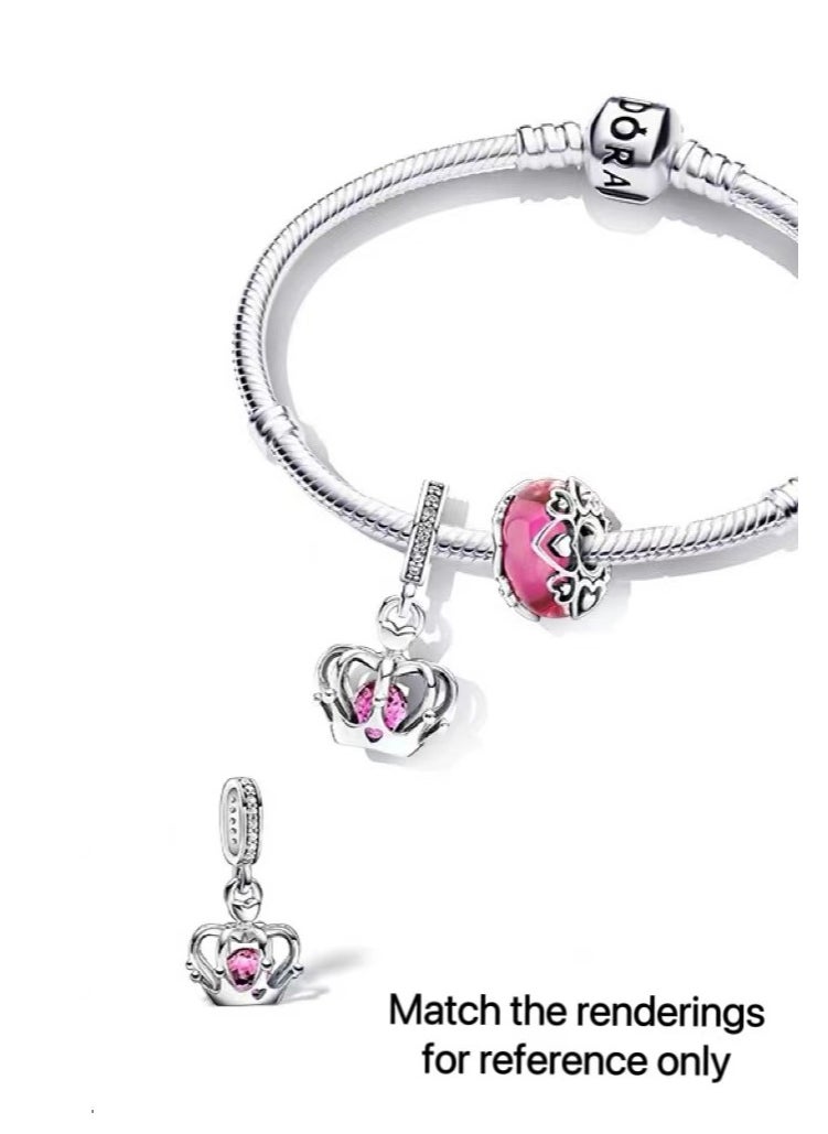 Pandora Violet - PANDORA Jewelry Zirconia Dangle Charm in Sterling Silver DIY Charms Jewelry Gift for Women Girls - Image 1