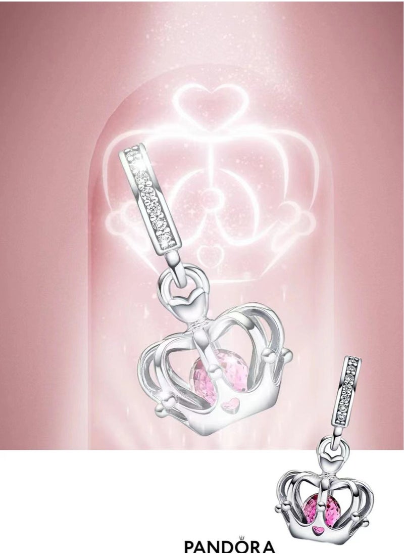 Pandora Violet - PANDORA Jewelry Zirconia Dangle Charm in Sterling Silver DIY Charms Jewelry Gift for Women Girls - Image 1