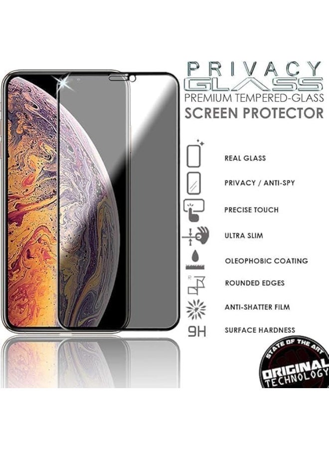 ليون ستور واقي شاشة للخصوصية متوافق مع ايفون X - xs 11Pro من الزجاج المقسى تغطية كاملة مضادة للتجسس قطعتان - Image 2