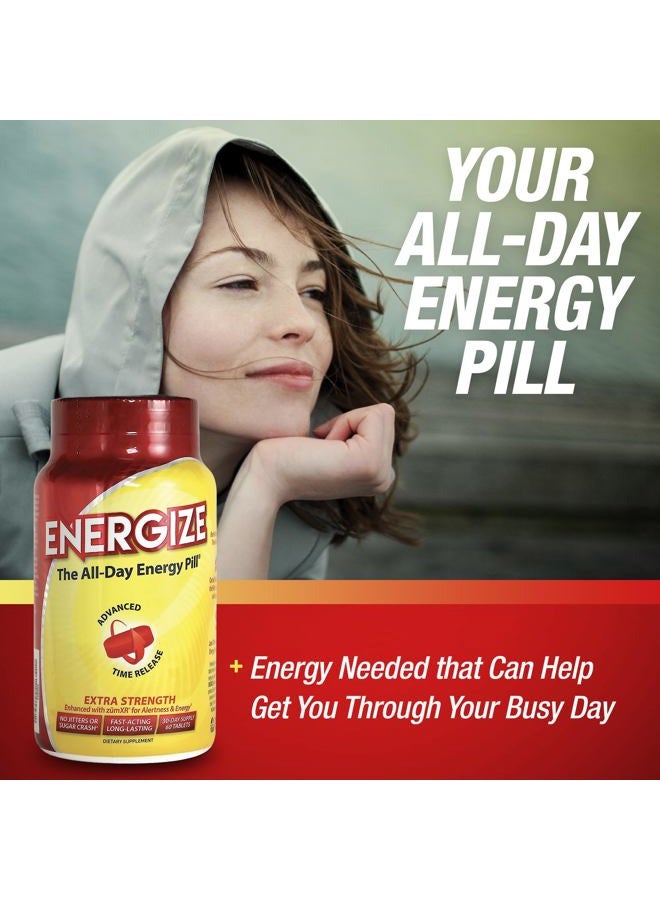iSatori Energise Extra Strength Caffeine Pills - Fast Acting Long-Lasting Energy Pill - Extended-Release Caffeine - Improved Alertness and Clarity - All Day Energy, No Jitters, No Crash (60 Tablets) - Image 5