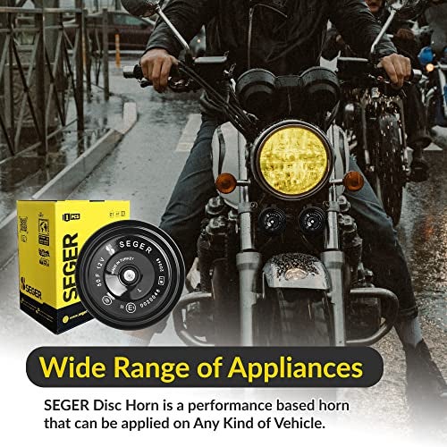 SEGER Disc Horn - 50F Series, 12V, Low Tone, Waterproof, Universal Fit, Loud Truck Horn with Mounting Bracket - Image 3