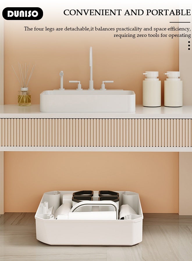 DUNISO Bathroom Stools Toilet Foot Stool Squat Bathroom Foot Rest Non-Slip Plastic Potty Stool Portable Poop Stool Adjustable Heights Toilet Footstool for Pregnant Women, Old/Children - Image 2