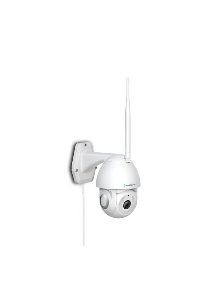 Powerology Advanced Smart Outdoor Waterproof 4G 360 Degree Camera White 