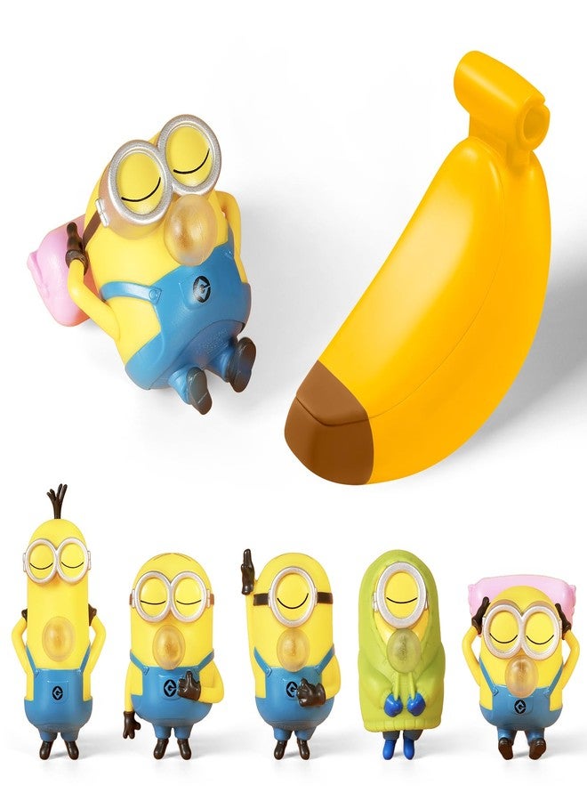 Minions Blind Box Figures, Banana Rocking Sleeping Bag, Keychain Stress Relief, Squishy Stress Toys for All Ages, 1 Pack - Image 1