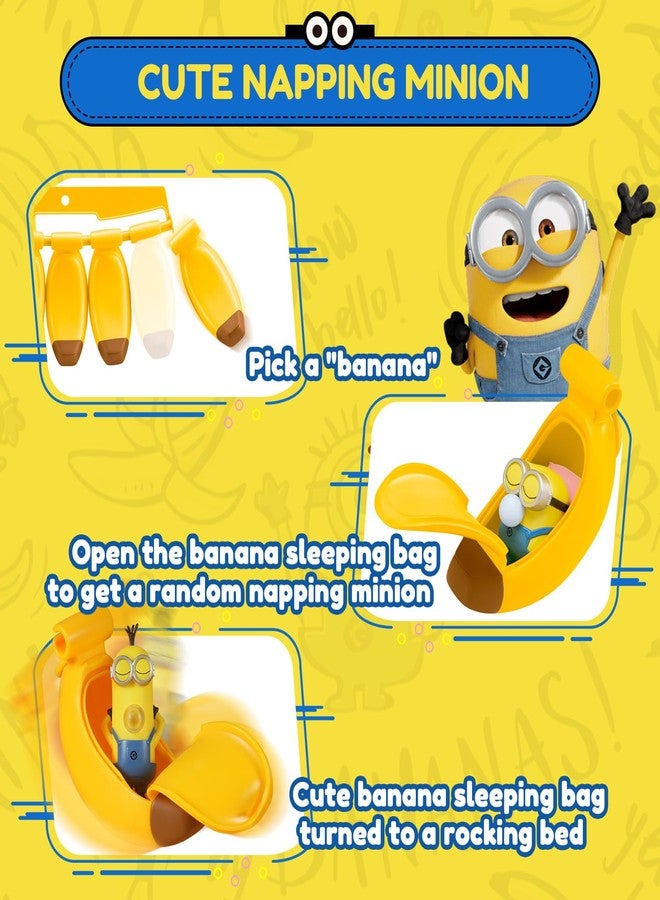 Minions Blind Box Figures, Banana Rocking Sleeping Bag, Keychain Stress Relief, Squishy Stress Toys for All Ages, 1 Pack - Image 3