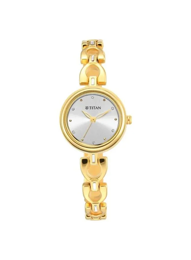 TITAN Women's Analog Display Watch With Gold Metal Strap - 2601YM04