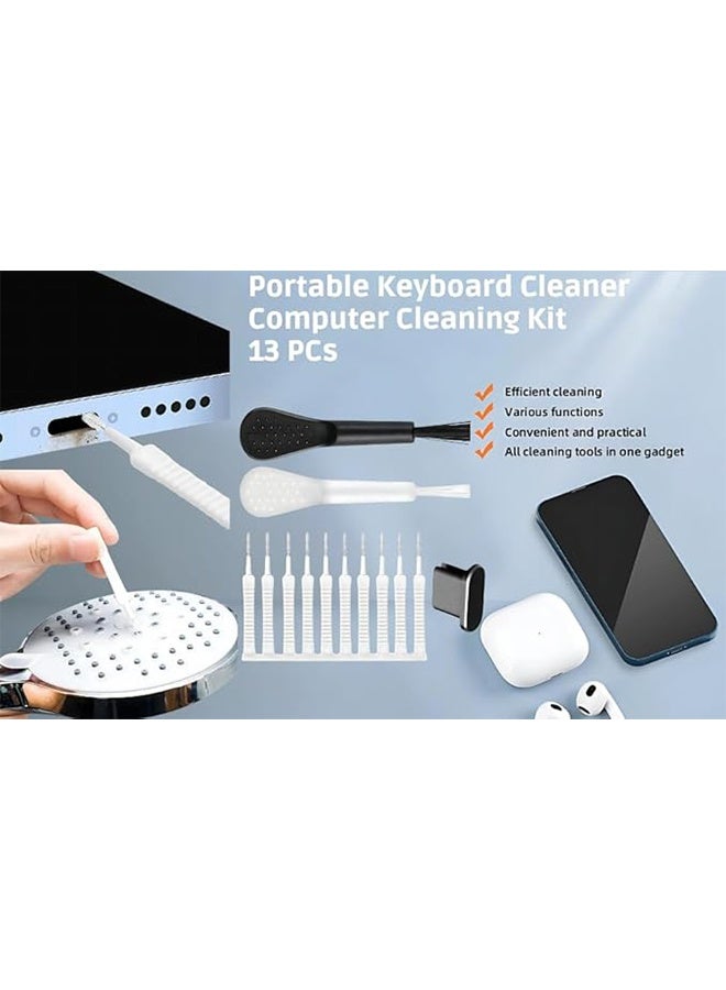 Phone Speaker Cleaning Kit - 13 PCs Phone Charger Port Cleaner, Cell Phone Port Cleaning Brush, Reusable Phone Cleaning Brush, Speaker Cleaning Tool, Charging Port Cleaning Kit for Phone. - Image 5