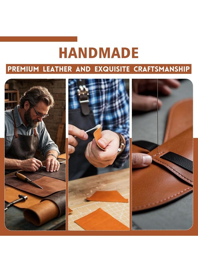 4 Pcs Leather Bookmark, Classic Stitched Bookmark with Leather Rope, Bookmarks for Men, Handmade Stitched Book Marks Page Markers for Book Reader Teachers Students School Office - Image 4