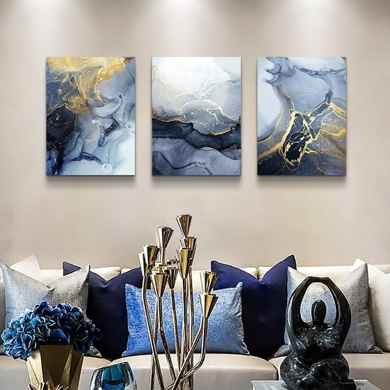 Al Raied ARS® Abstract Wall Decor - 3 Panel Canvas Art for Living Room and Bedroom - Image 5