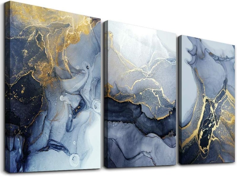 Al Raied ARS® Abstract Wall Decor - 3 Panel Canvas Art for Living Room and Bedroom - Image 1