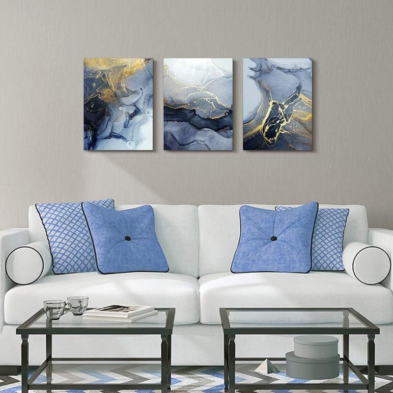 Al Raied ARS® Abstract Wall Decor - 3 Panel Canvas Art for Living Room and Bedroom - Image 3