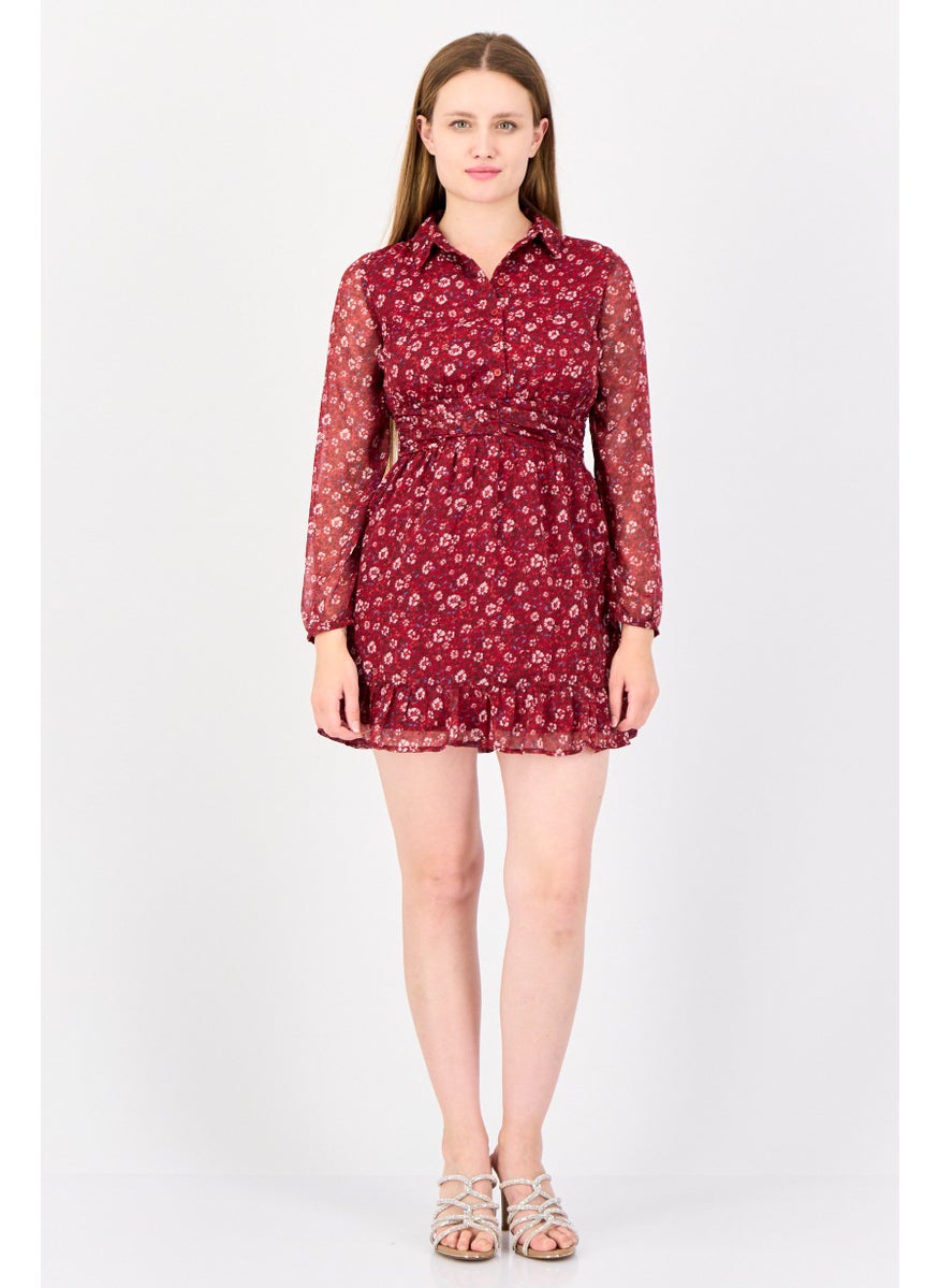 ONLY Women Floral Print Mini Dress, Multicolor  - Image 4