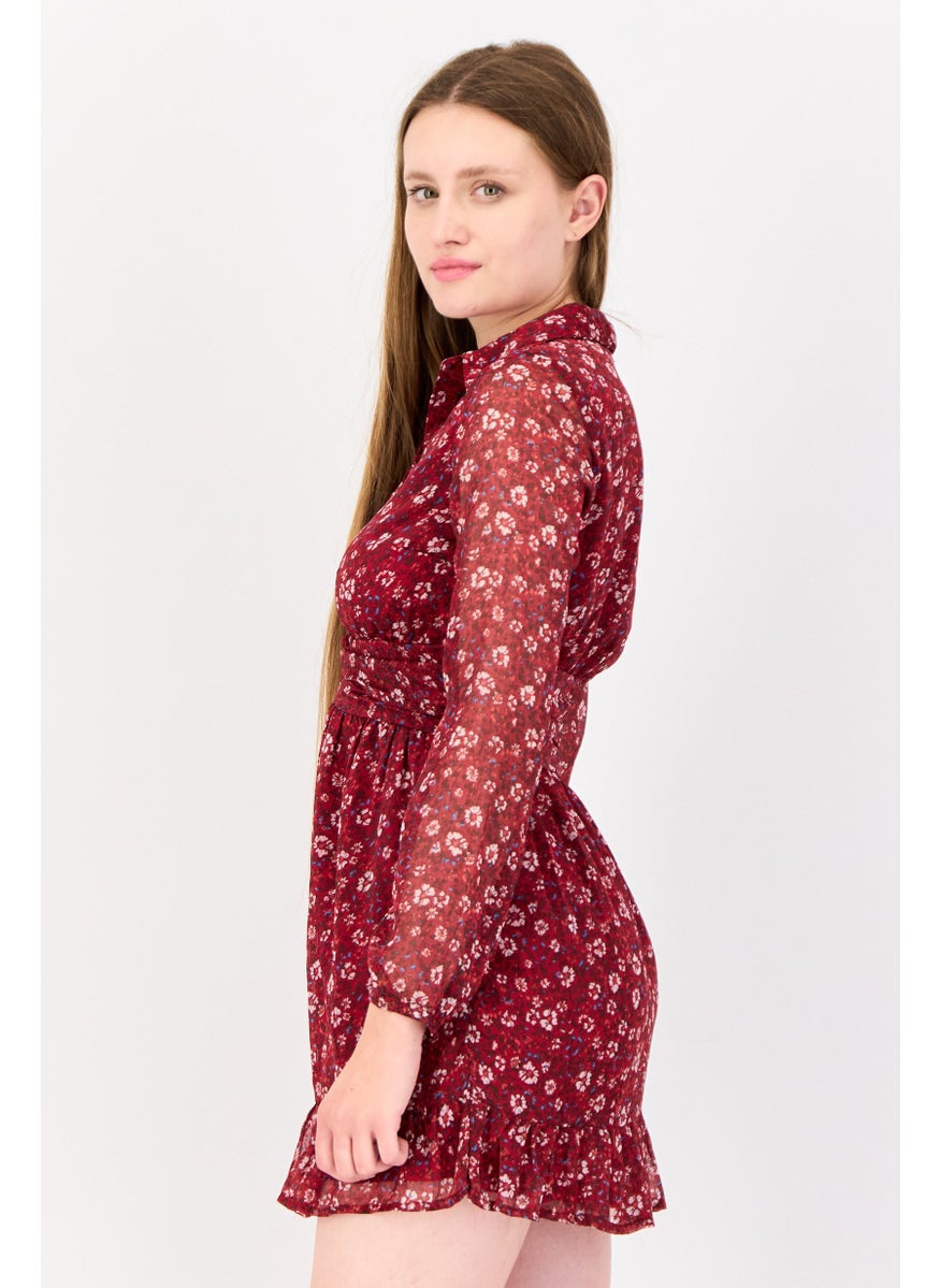 ONLY Women Floral Print Mini Dress, Multicolor  - Image 3