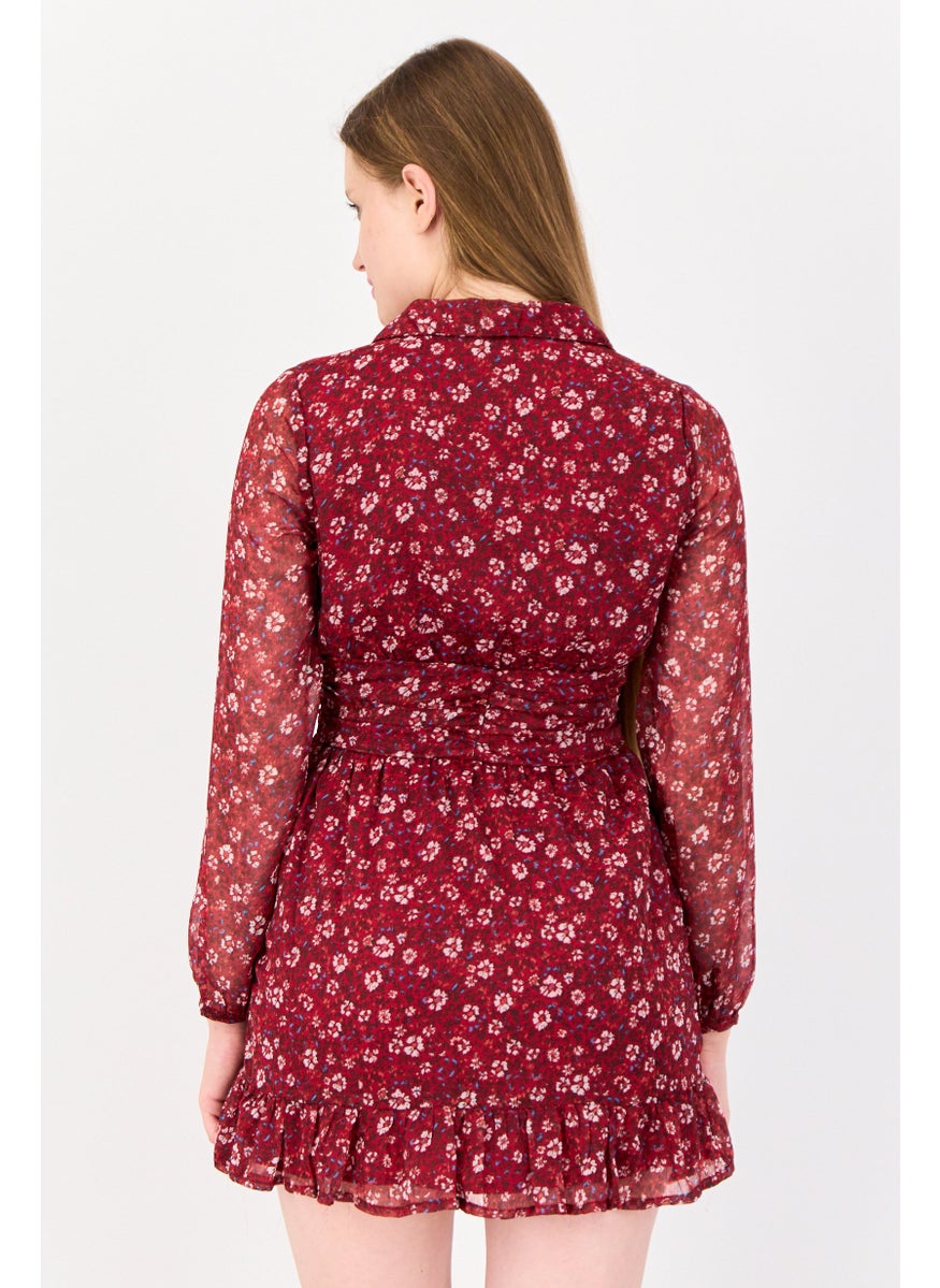 ONLY Women Floral Print Mini Dress, Multicolor  - Image 2
