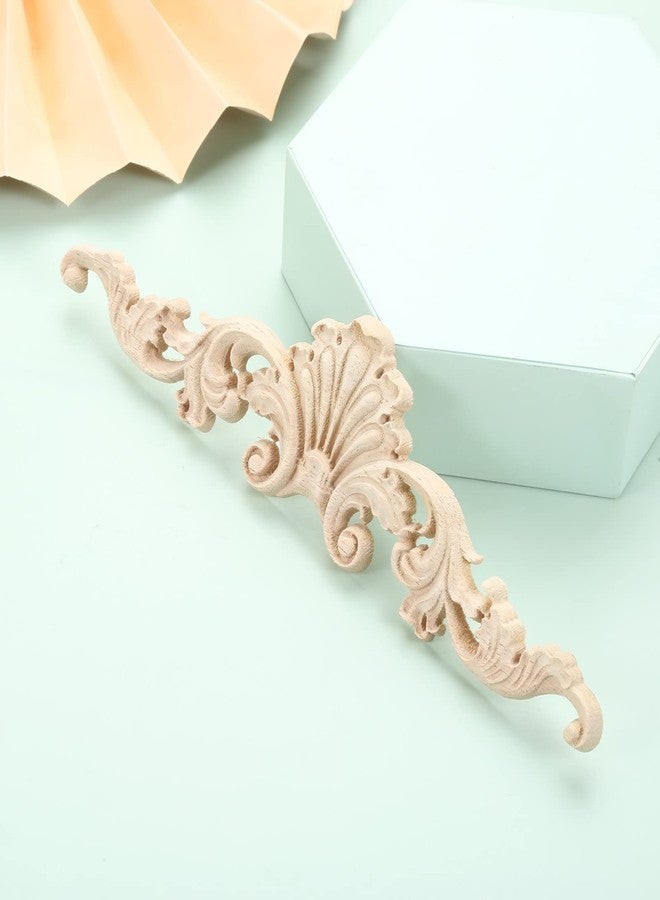 MUXSAM Wood Carved Onlays Appliques, Clear Carving Details Overlay Craft Decals for Cabinet Wall Mantels Dresser Closet Toddler Doll Bed Stairs Door Furniture Decor(2-Pack, 20x5cm/7.9" x2) - Image 4
