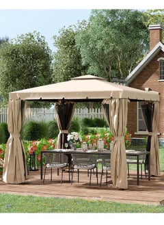 Living Outdoor Patio Gazebo with Polyester Curtains and Netted Screens 300*400cm.  - Image 1