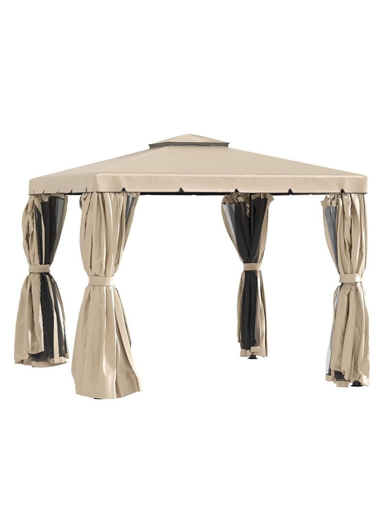 Living - Outdoor Patio Gazebo with Polyester Curtains and Netted Screens 300*400cm. - Image 1