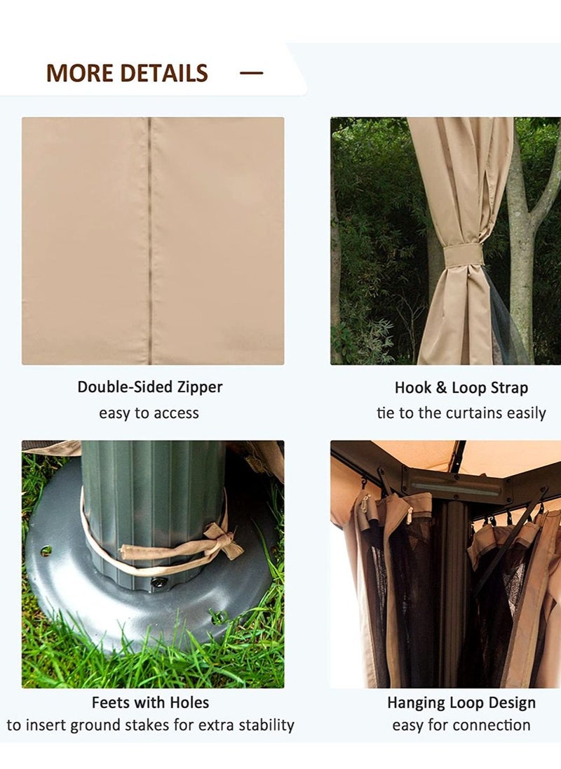 Living - Outdoor Patio Gazebo with Polyester Curtains and Netted Screens 300*400cm. - Image 1