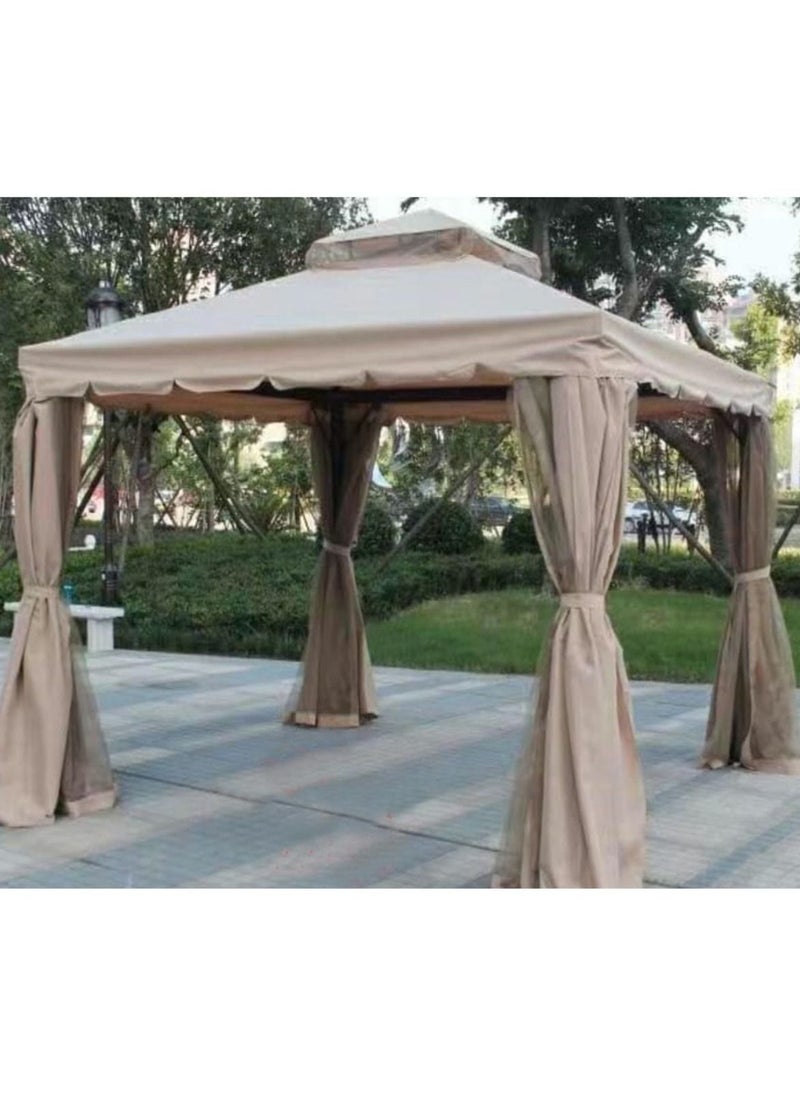 Living - Outdoor Patio Gazebo with Polyester Curtains and Netted Screens 300*400cm. - Image 1