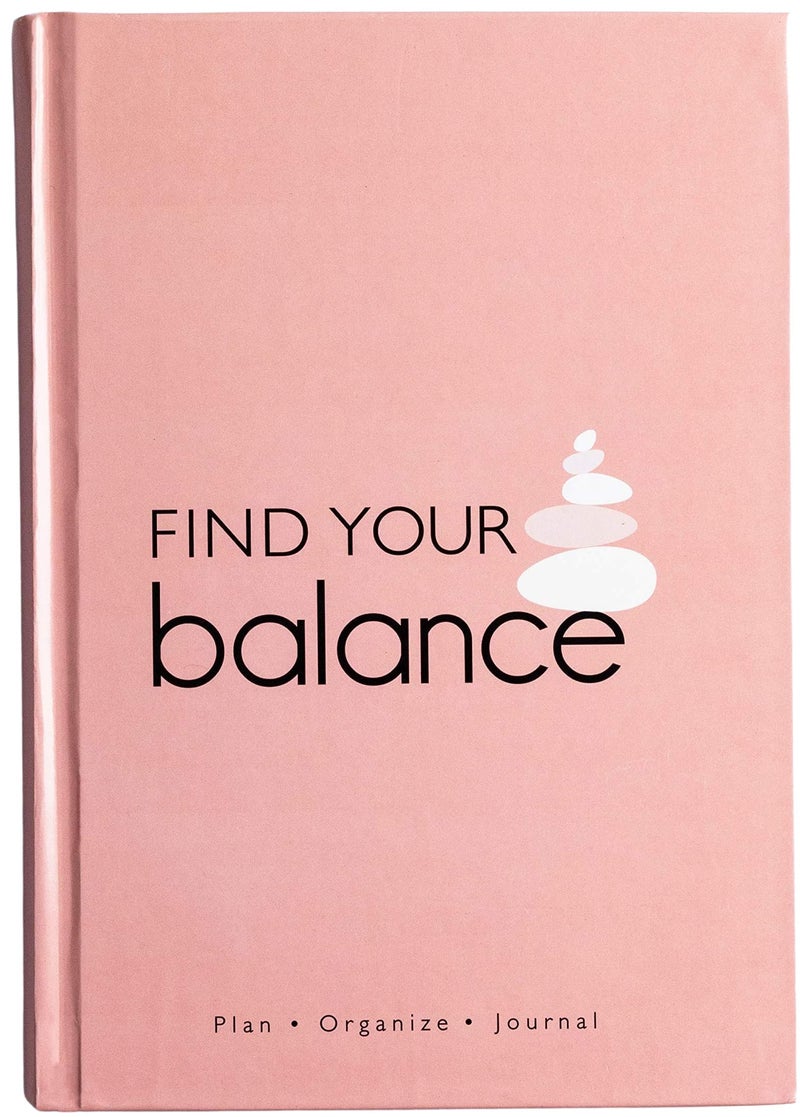 The Journal Lab Find Your Balance Undated Daily Planner | 4-Month Productivity & Wellness Planner Journal | 300 Pages | Habit Tracker, Mood Tracker & Gratitude Journal (Peach) - Image 1